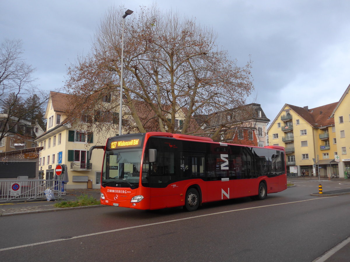 (199'783) - AHW Horgen - Nr. 652/ZH 878'274 - Mercedes am 8. Dezember 2018 beim Bahnhof W�denswil