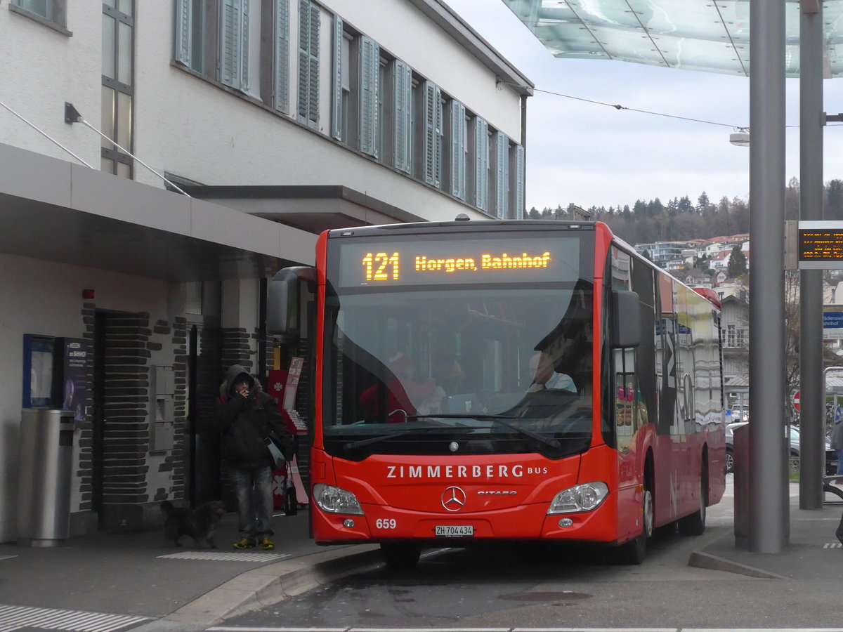 (199'802) - AHW Horgen - Nr. 659/ZH 704'434 - Mercedes am 8. Dezember 2018 beim Bahnhof W�denswil