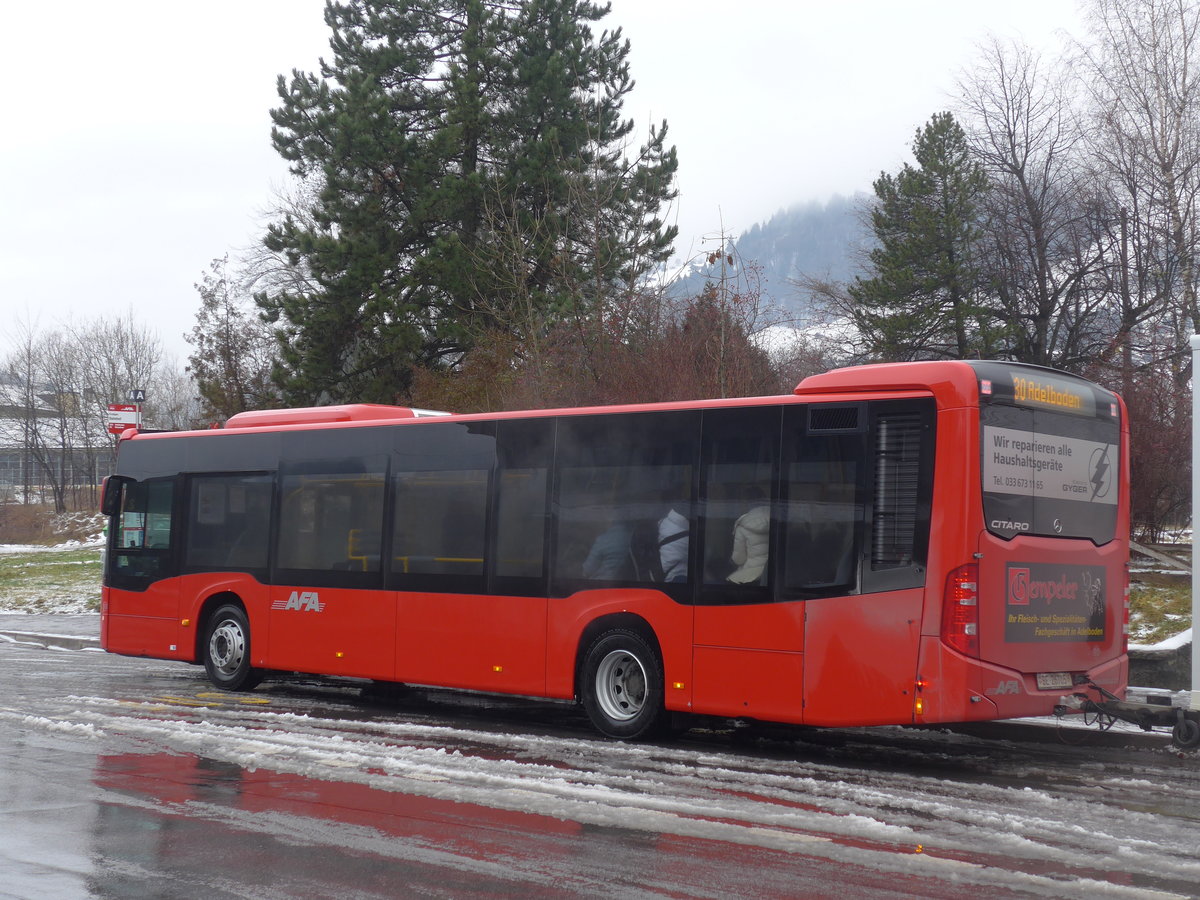 (199'992) - AFA Adelboden - Nr. 93/BE 26'705 - Mercedes am 16. Dezember 2018 beim Bahnhof Frutigen