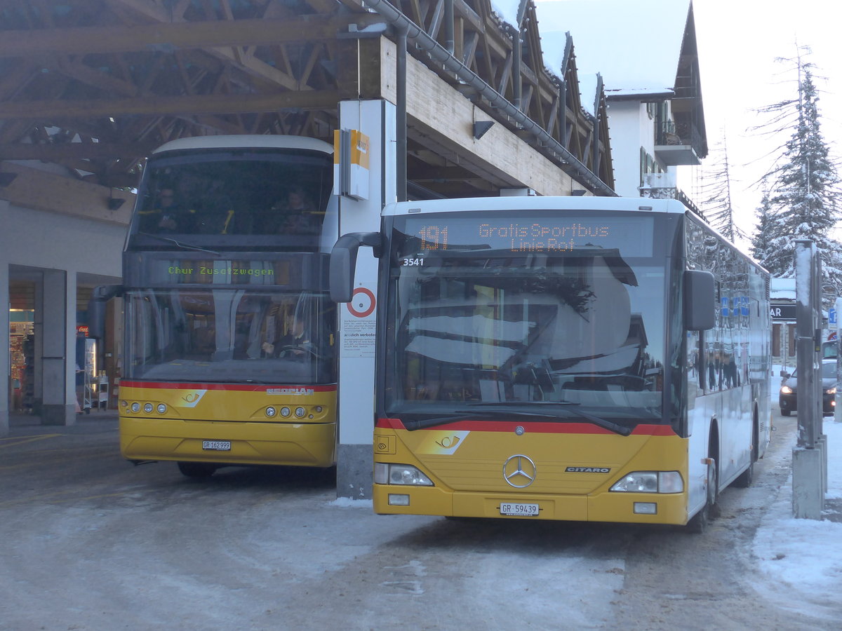 (200'260) - Bossi&Hemmi, Tiefencastel - GR 59'439 - Mercedes (ex PostAuto Graubnden; ex Vogt, Klosters Nr. 7) am 26. Dezember 2018 in Lenzerheide, Post