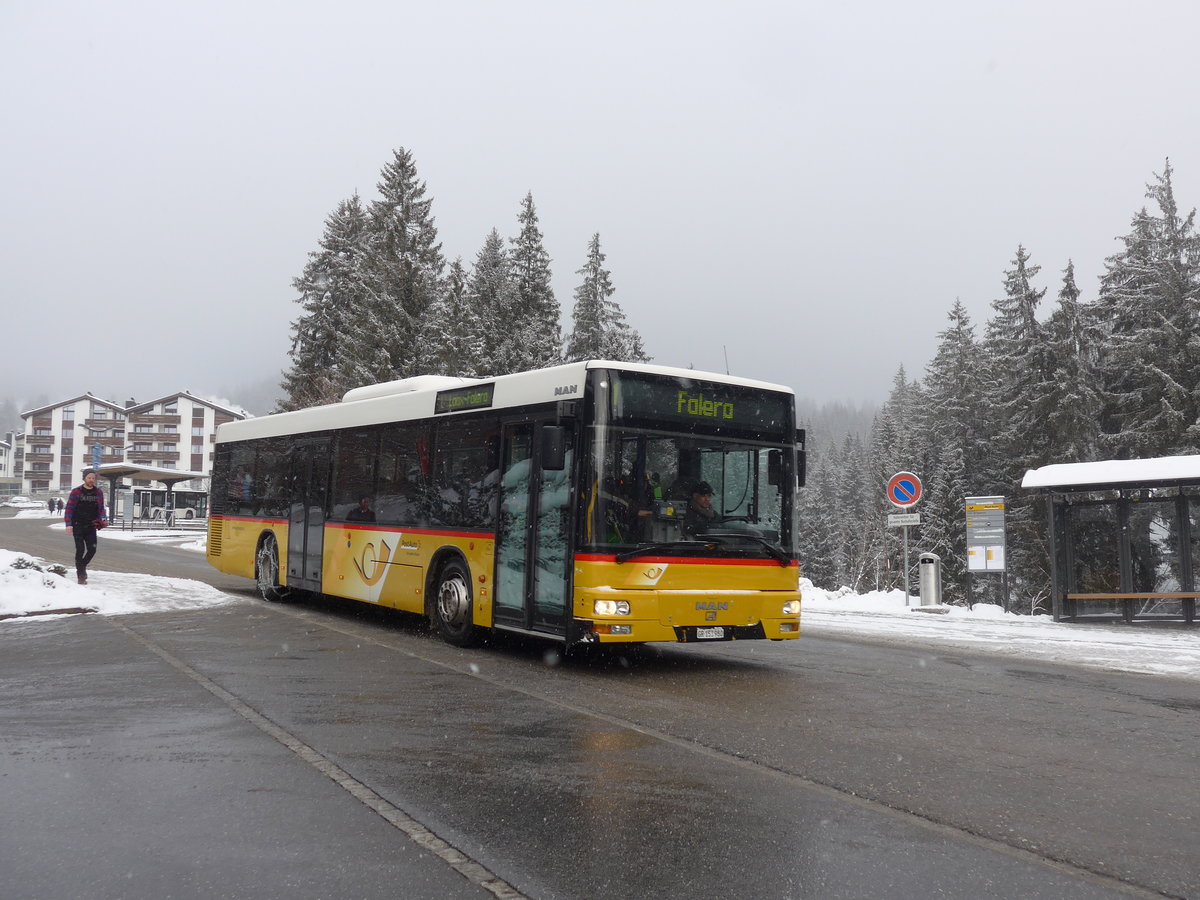 (200'575) - Stuppan, Flims - GR 153'980 - MAN (ex PostAuto Z�rich Nr. 188) am 2. Januar 2019 in Laax, Bergbahnen