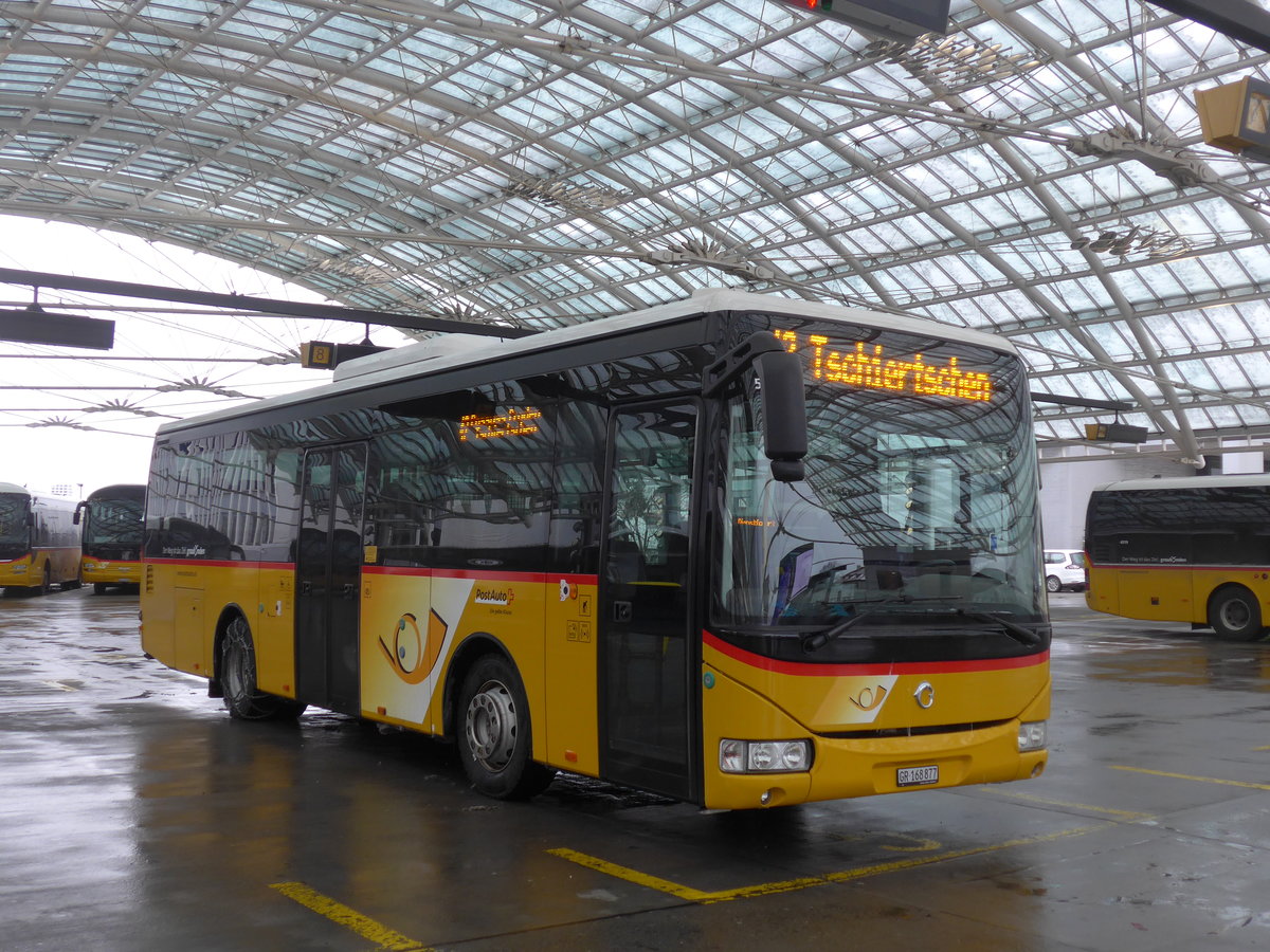 (200'610) - PostAuto Graub�nden - GR 168'877 - Irisbus am 2. Januar 2019 in Chur, Postautostation