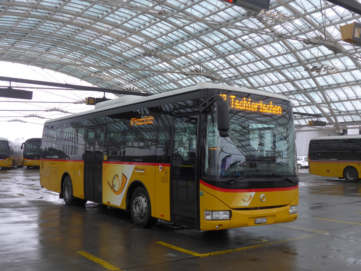 (200'610) - PostAuto Graubnden - GR 168'877 - Irisbus am 2. Januar 2019 in Chur, Postautostation
