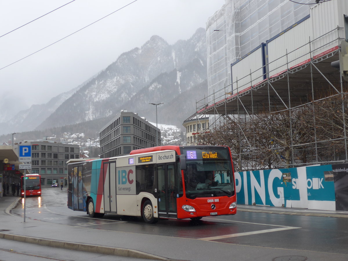 (200'623) - SBC Chur - Nr. 1/GR 97'501 - Mercedes am 2. Januar 2019 beim Bahnhof Chur