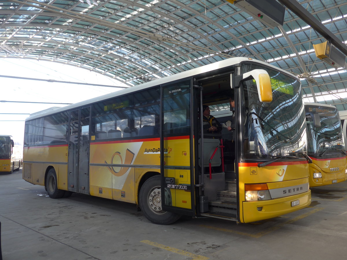 (201'244) - Bundi, Disentis - GR 93'897 - Setra (ex GR 153'860; ex Zazzi, Disentis) am 19. Januar 2019 in Chur, Postautostation