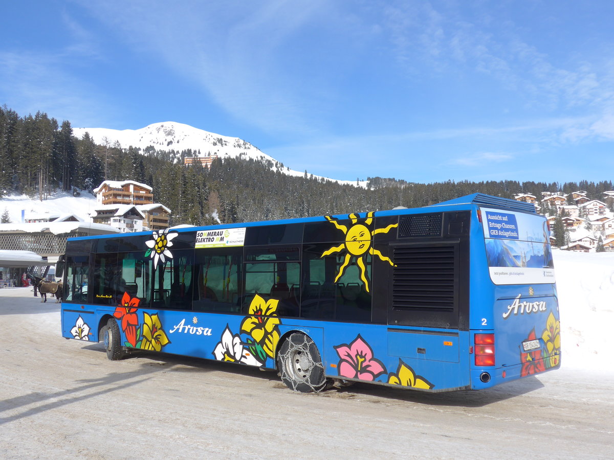 (201'263) - Pfosi, Arosa - Nr. 2/GR 154'242 - Neoplan am 19. Januar 2019 in Arosa, Post