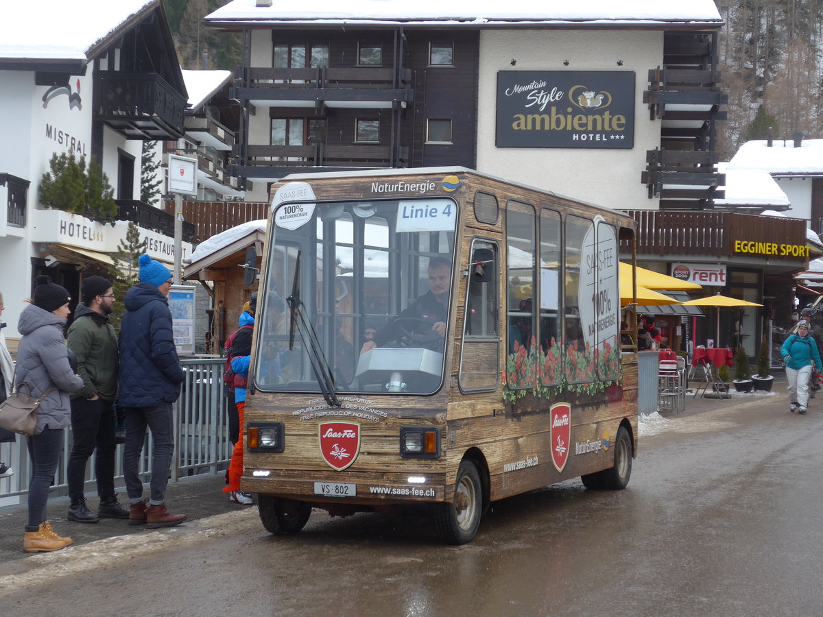(201'329) - OBS Saas-Fee - VS 802 - Stimbo am 27. Januar 2019 in Saas-Fee, Gletscherbr�cke