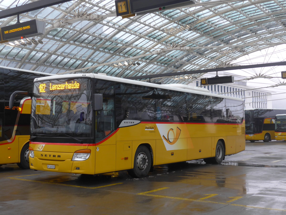 (201'381) - PostAuto Graub�nden - GR 168'606 - Setra am 2. Februar 2019 in Chur, Postautostation