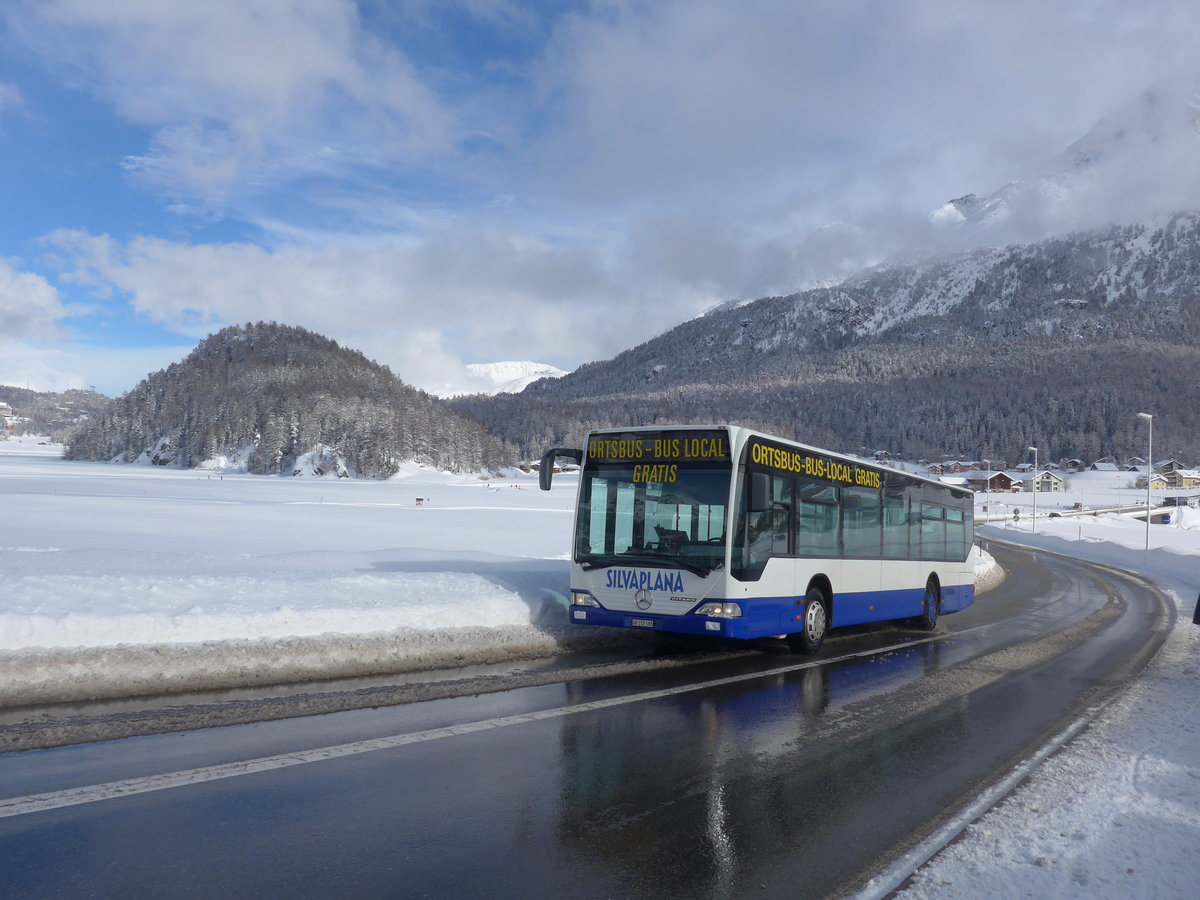 (201'421) - Corvatsch Power, Silvaplana - GR 152'188 - Mercedes (ex VZO Gr�ningen Nr. 16) am 2. Februar 2019 in Silva�lana, Kreisel Mitte