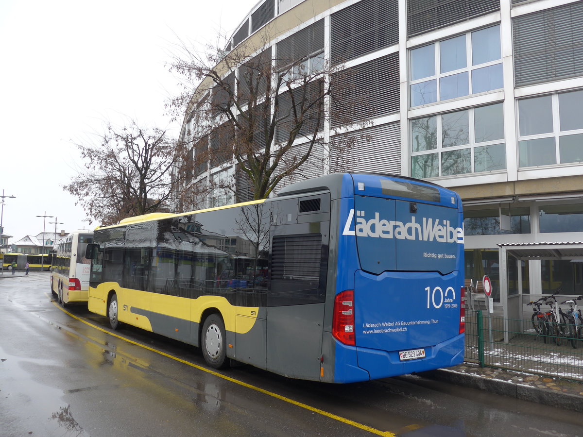(201'485) - STI Thun - Nr. 404/BE 523'404 - Mercedes am 11. Februar 2019 bei der Schiffl�ndte Thun