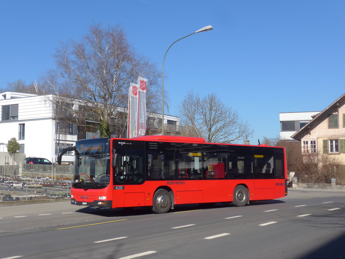 (201'706) - Bernmobil, Bern - Nr. 420/BE 716'420 - MAN am 18. Februar 2019 in K�niz, Weiermatt