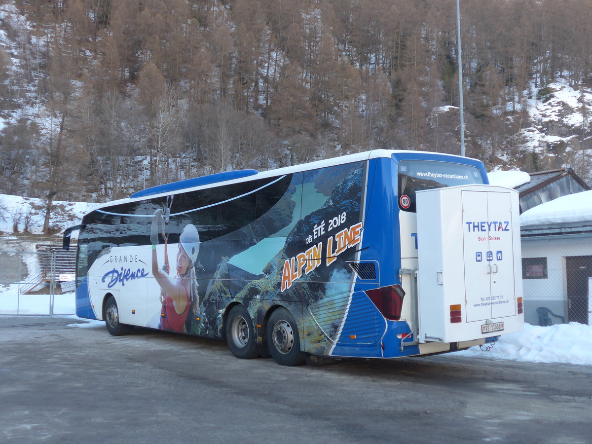 (201'759) - Theytaz, Sion - VS 11'008 - Setra am 24. Februar 2019 in Evol�ne, Parkplatz