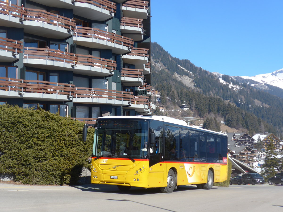 (201'779) - PostAuto Wallis - Nr. 36/VS 471'465 - Volvo am 24. Februar 2019 in Anz�re, T�l�cabine