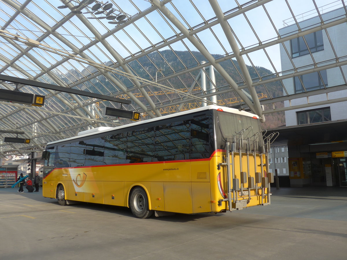 (201'866) - PostAuto Bern - BE 485'297 - Iveco am 2. Mrz 2019 in Chur, Postautostation