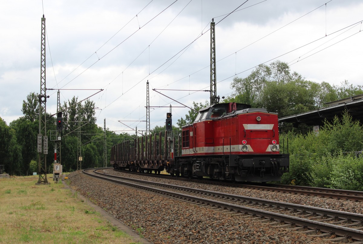 202 597-1 der EBS zu sehen am 07.07.14 bei der Einfahrt in Saalfeld/Saale.