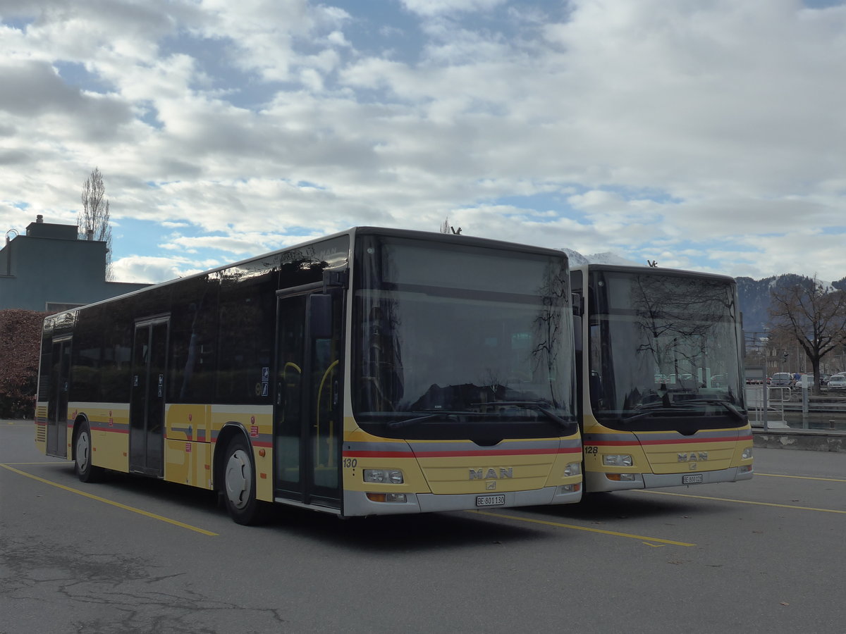 (202'011) - STI Thun - Nr. 130/BE 801'130 - MAN am 8. Mrz 2019 bei der Schifflndte Thun