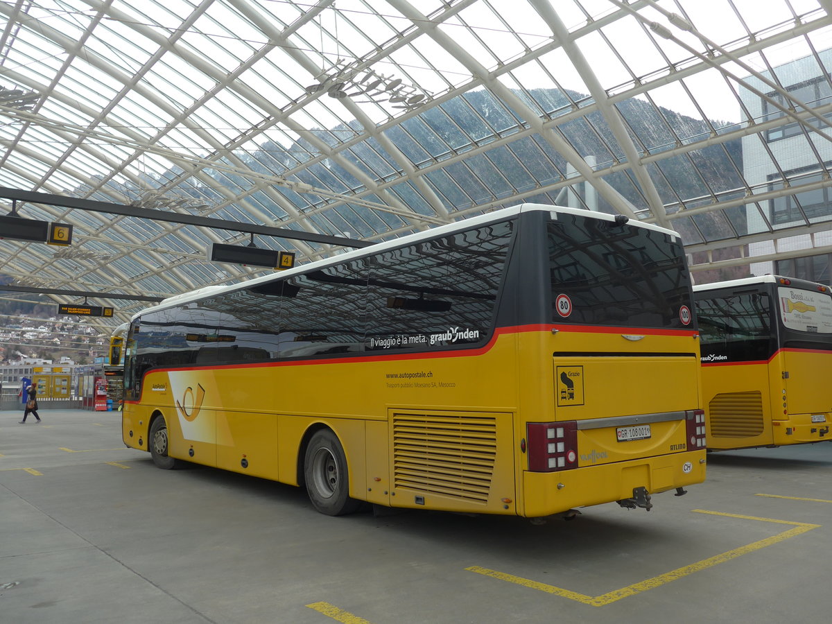 (202'034) - TpM, Mesocco - Nr. 1/GR 108'001 - Van Hool (ex Pacciarelli, Grono) am 10. M�rz 2019 in Chur, Postautostation