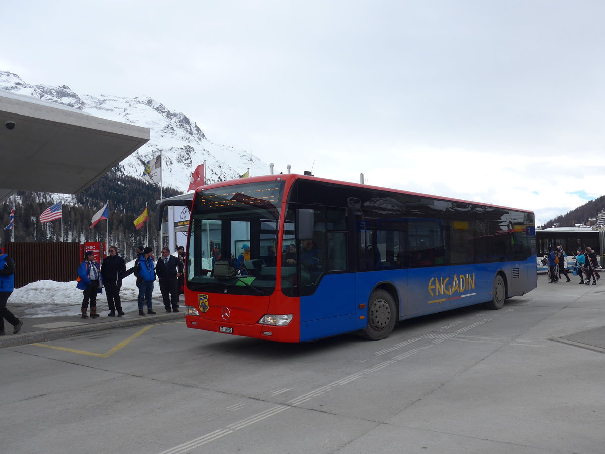 (202'107) - Chrisma, St. Moritz - GR 15'029 - Mercedes am 10. M�rz 2019 beim Bahnhof St. Moritz