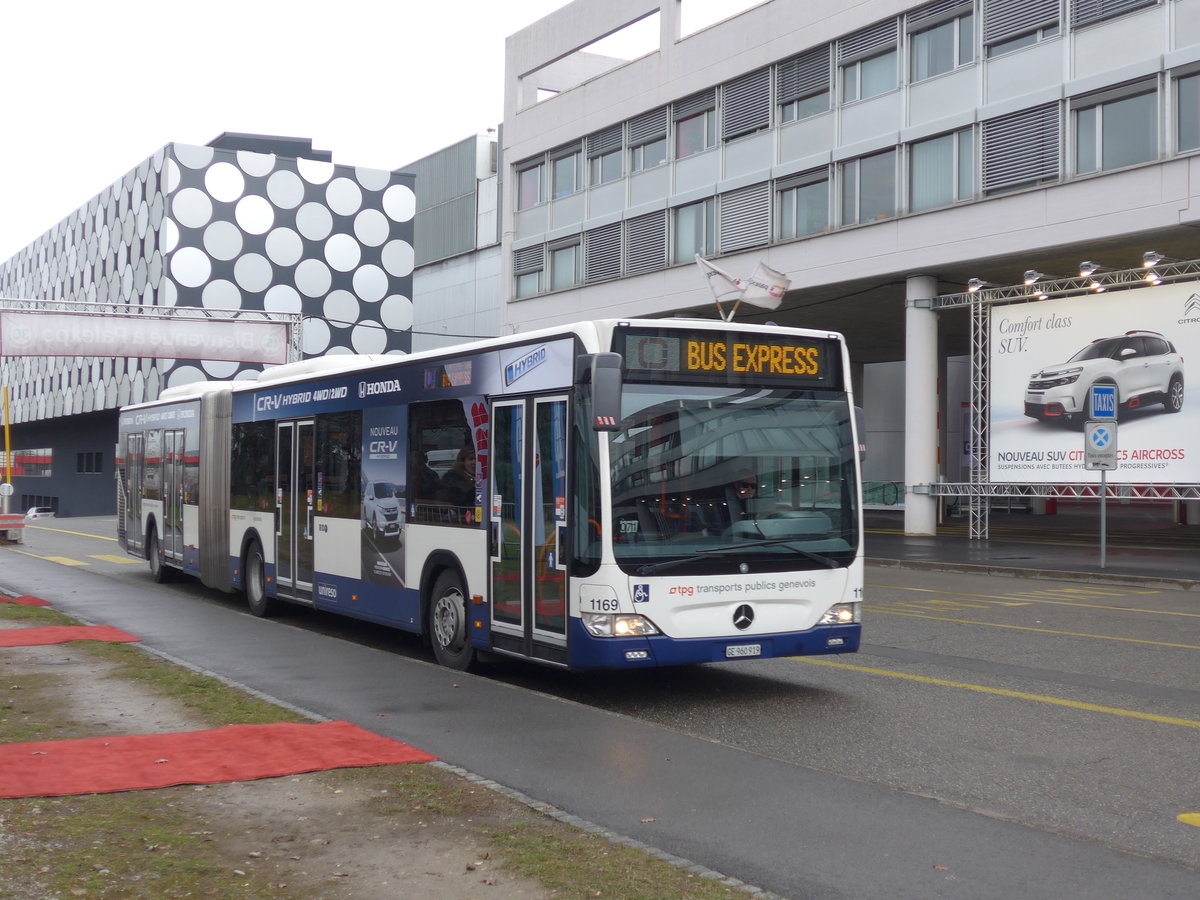 (202'166) - TPG Gen�ve - Nr. 1169/GE 960'919 - Mercedes am 11. M�rz 2019 in Gen�ve, Palexpo