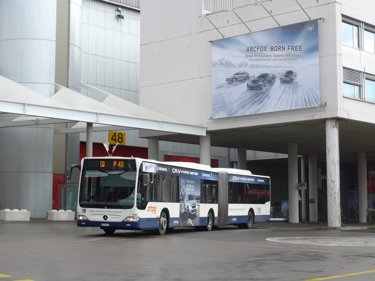 (202'187) - TPG Gen�ve - Nr. 1197/GE 961'271 - Mercedes am 11. M�rz 2019 in Gen�ve, Palexpo