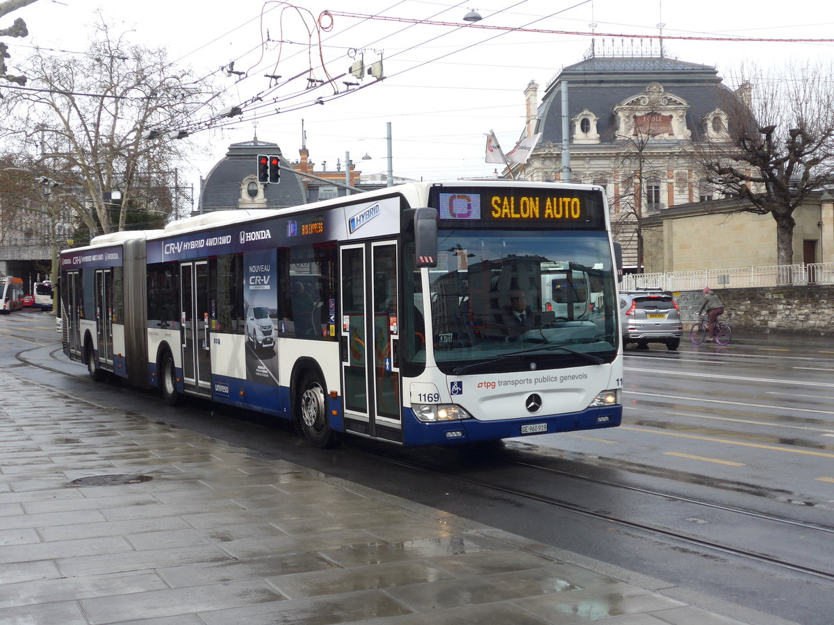 (202'228) - TPG Gen�ve - Nr. 1169/GE 960'919 - Mercedes am 11. M�rz 2019 in Gen�ve, Place des Vingt-Deux-Cantons