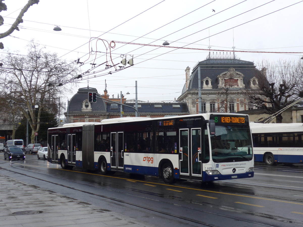 (202'231) - TPG Gen�ve - Nr. 1175/GE 960'925 - Mercedes am 11. M�rz 2019 in Gen�ve, Place des Vingt-Deux-Cantons