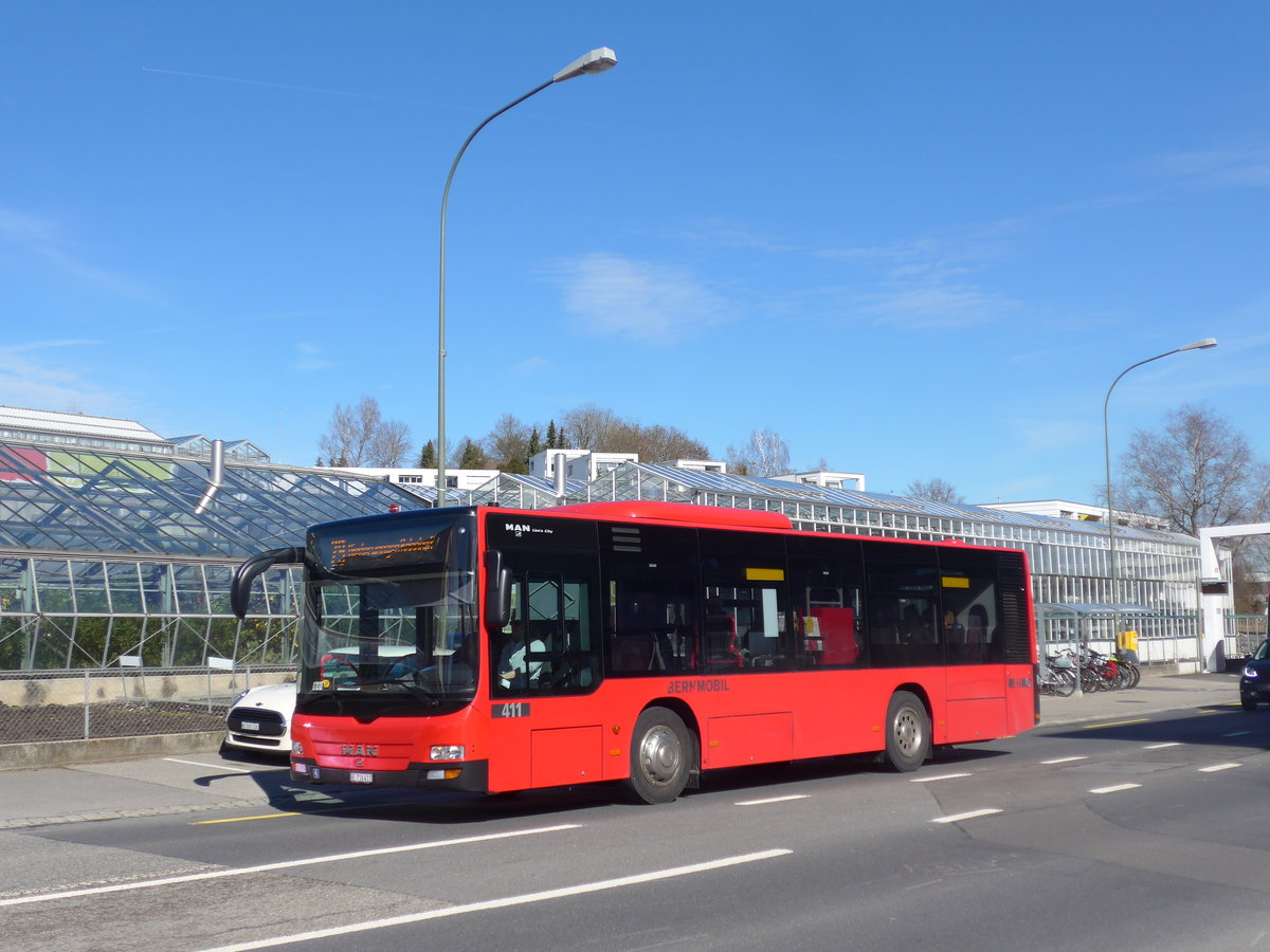 (202'326) - Bernmobil, Bern - Nr. 411/BE 716'411 - MAN am 12. M�rz 2019 in K�niz, Weiermatt