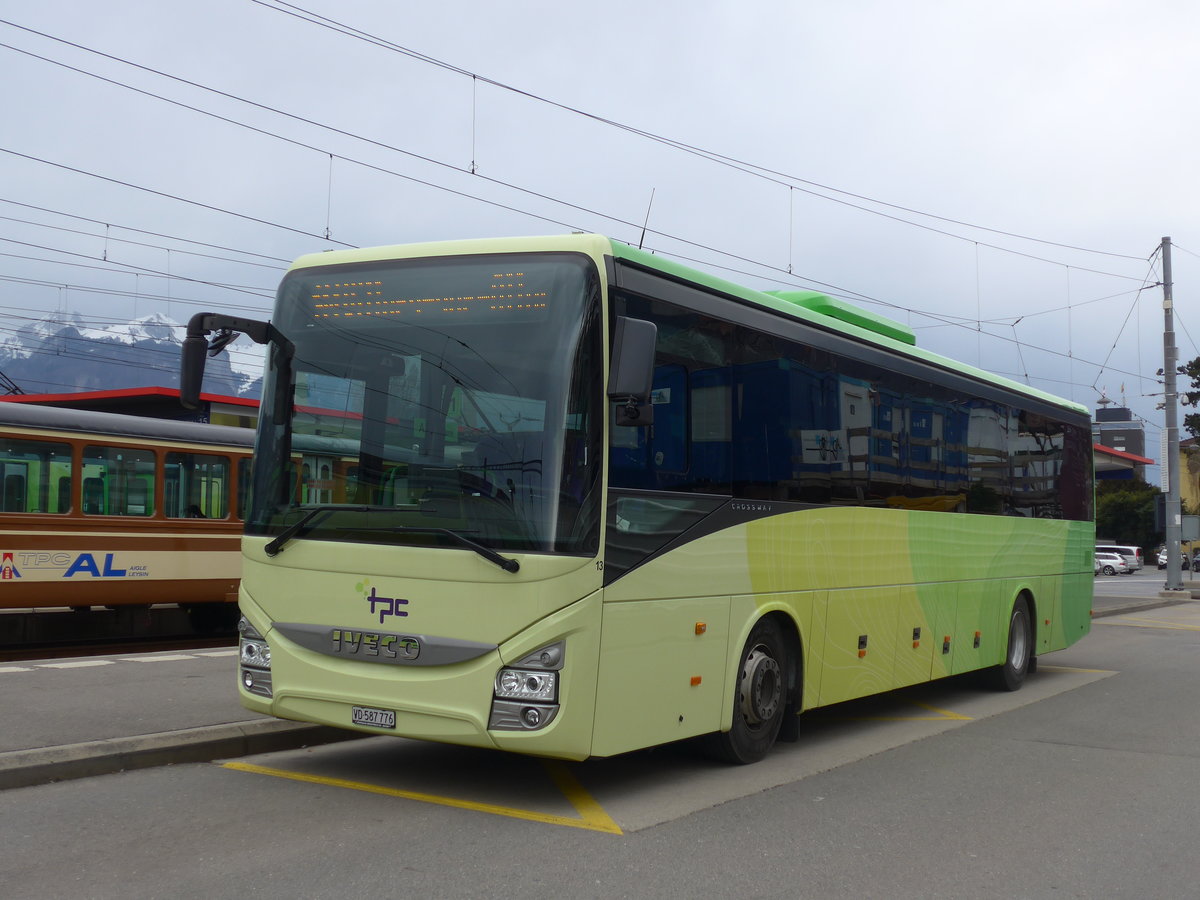 (202'469) - TPC Aigle - Nr. 13/VD 587'776 - Iveco am 17. M�rz 2019 beim Bahnhof Aigle