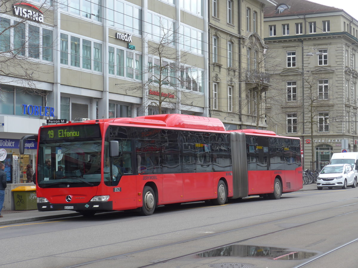 (202'501) - Bernmobil, Bern - Nr. 852/BE 671'852 - Mercedes am 18. M�rz 2019 beim Bahnhof Bern