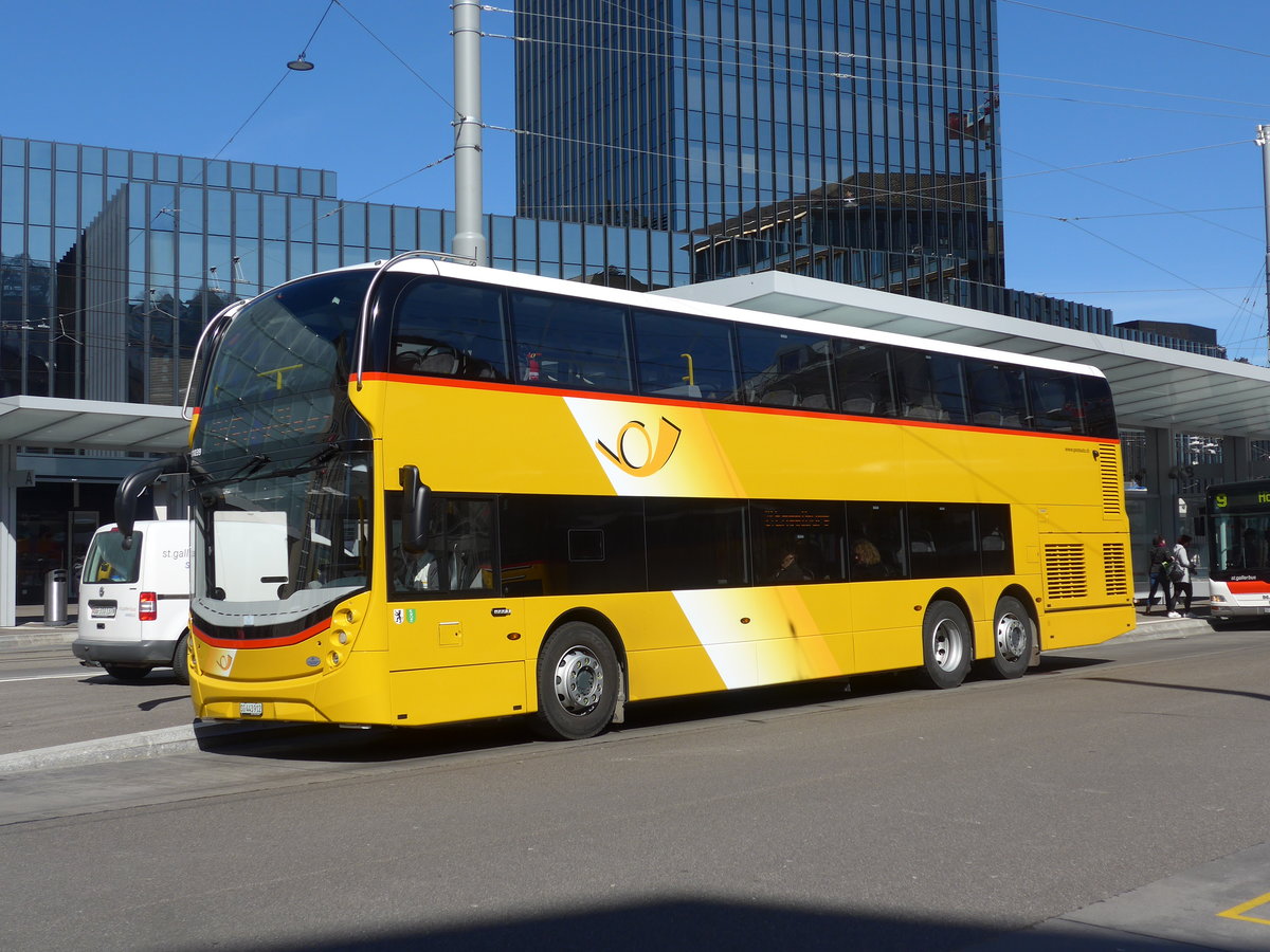 (202'682) - PostAuto Ostschweiz - SG 443'912 - Alexander Dennis am 21. M�rz 2019 beim Bahnhof St. Gallen