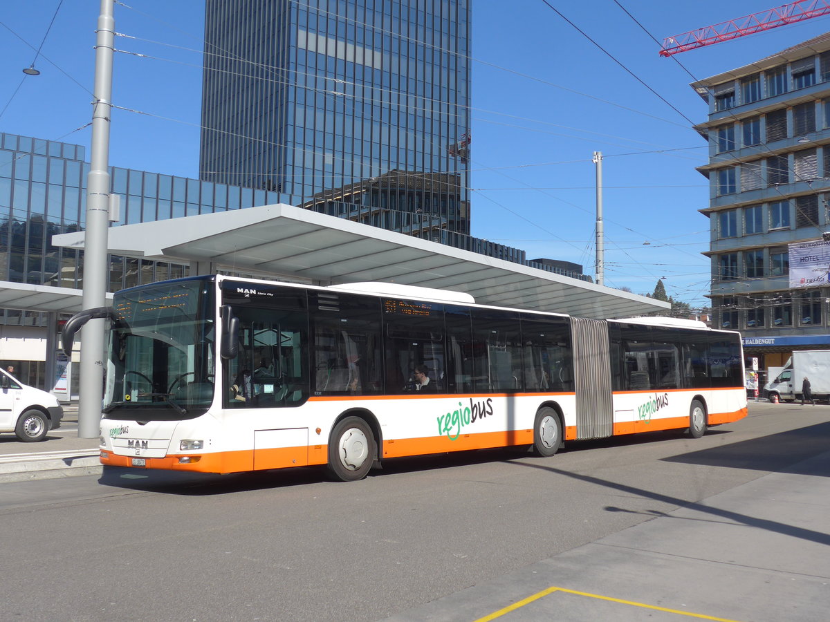 (202'685) - Regiobus, Gossau - Nr. 46/SG 38'472 - MAN am 21. Mrz 2019 beim Bahnhof St. Gallen