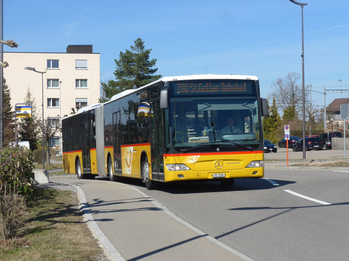 (202'718) - Eurobus, Arbon - Nr. 4/TG 2206 - Mercedes am 21. M�rz 2019 beim Bahnhof Wittenbach