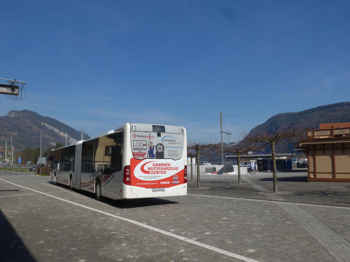 (202'870) - ARAG Ruswil - Nr. 39/LU 15'541 - Mercedes am 22. M�rz 2019 beim Bahnhof Alpnachstad