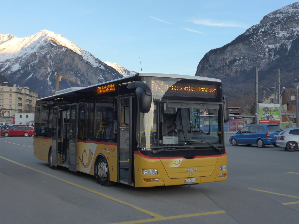 (202'909) - PostAuto Bern - BE 422'461 - MAN/G�ppel (ex AVG Meiringen Nr. 61) am 22. M�rz 2019 in Meiringen, Postautostation