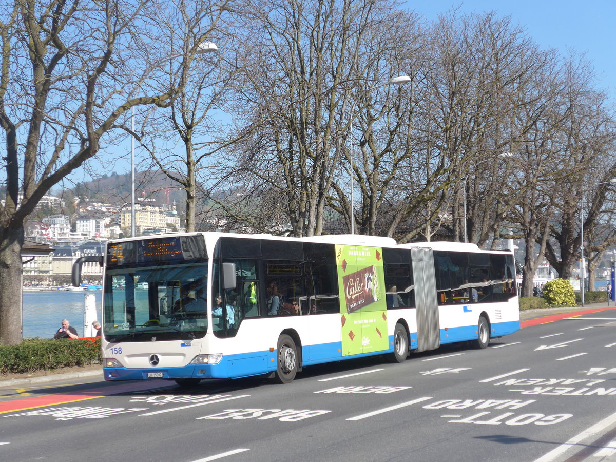 (202'979) - VBL Luzern - Nr. 158/LU 15'092 - Mercedes am 23. Mrz 2019 beim Bahnhof Luzern