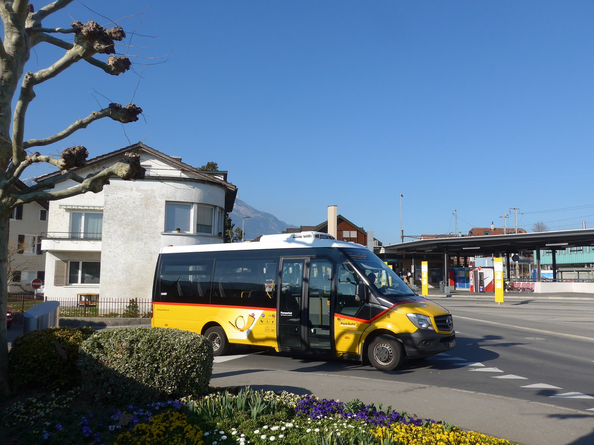 (203'049) - PostAuto Zentralschweiz - Nr. 8/OW 10'314 - Mercedes (ex Dillier, Sarnen Nr. 8) am 23. M�rz 2019 beim Bahnhof Sarnen