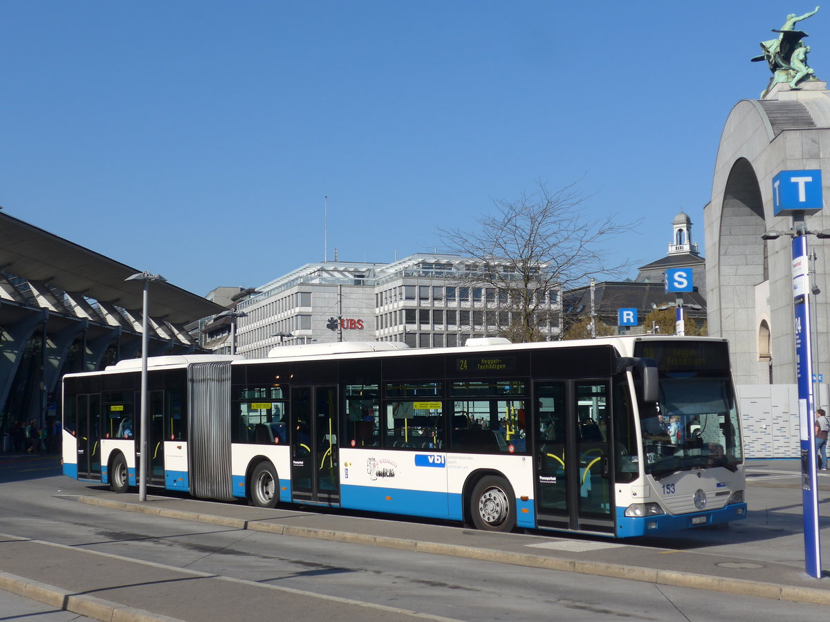 (203'280) - VBL Luzern - Nr. 153/LU 15'053 - Mercedes am 30. Mrz 2019 beim Bahnhof Luzern