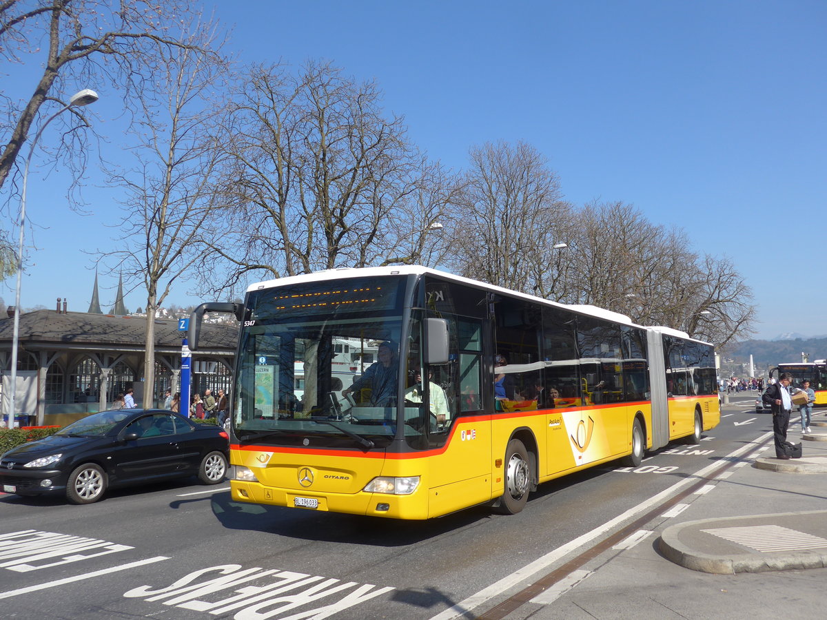 (203'341) - PostAuto Nordschweiz - BL 196'033 - Mercedes am 30. M�rz 2019 beim Bahnhof Luzern