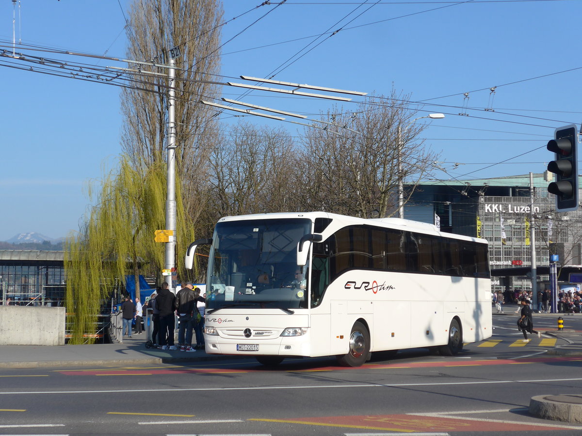 (203'394) - Aus Polen: Euro Tim, Bydgoszcz - WOT 22'015 - Mercedes am 30. M�rz 2019 beim Bahnhof Luzern