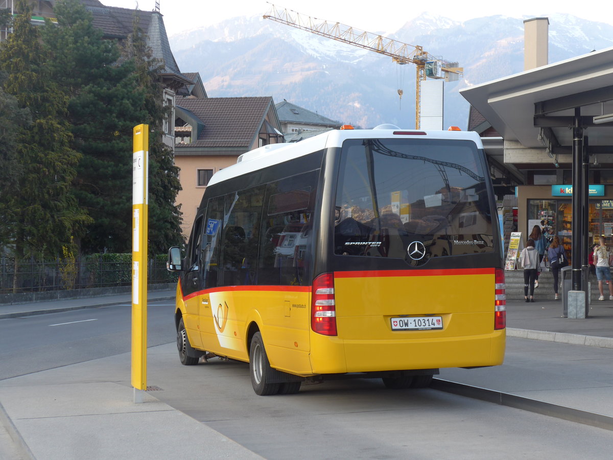 (203'420) - PostAuto Zentralschweiz - Nr. 8/OW 10'314 - Mercedes (ex Dillier, Sarnen Nr. 8) am 30. M�rz 2019 beim Bahnhof Sarnen