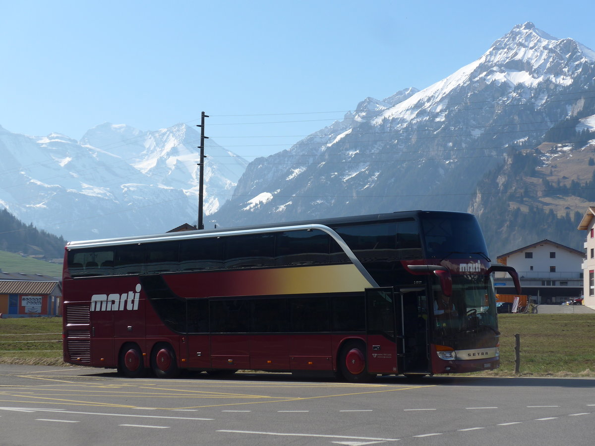 (203'428) - Marti, Kallnach - Nr. 25/BE 572'225 - Setra am 31. M�rz 2019 in Frutigen, Tropenhaus
