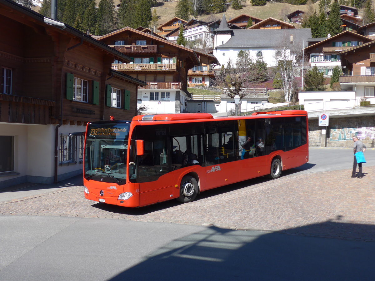 (203'435) - AFA Adelboden - Nr. 93/BE 26'705 - Mercedes am 31. M�rz 2019 in Adelboden, Busstation