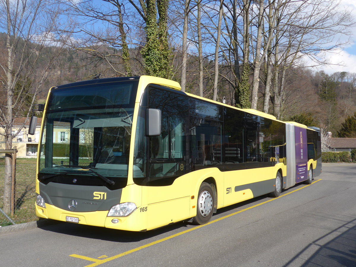(203'447) - STI Thun - Nr. 165/BE 752'165 - Mercedes am 31. M�rz 2019 bei der Schiffl�ndte Thun