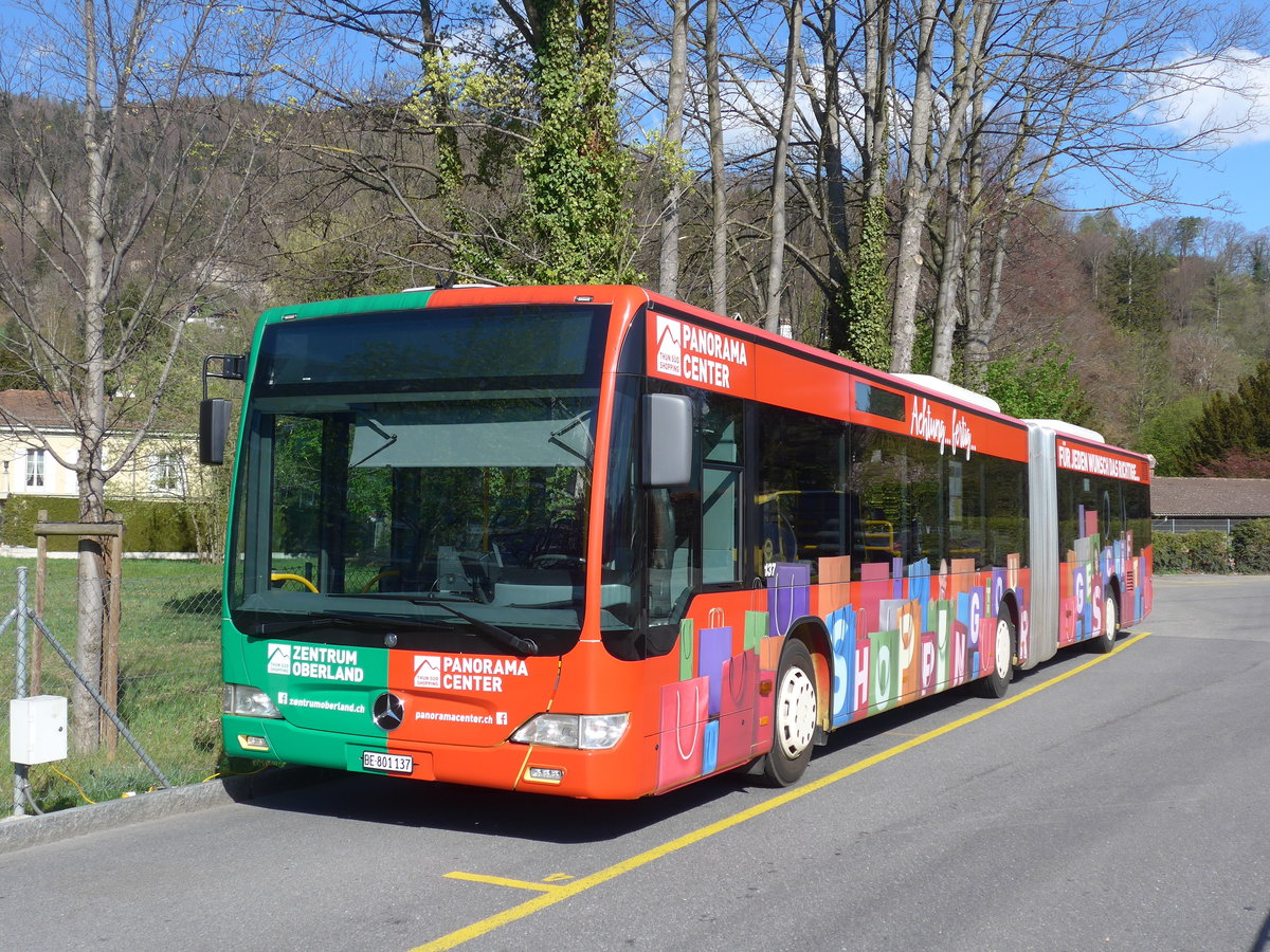 (203'846) - STI Thun - Nr. 137/BE 801'137 - Mercedes am 20. April 2019 bei der Schiffl�ndte Thun