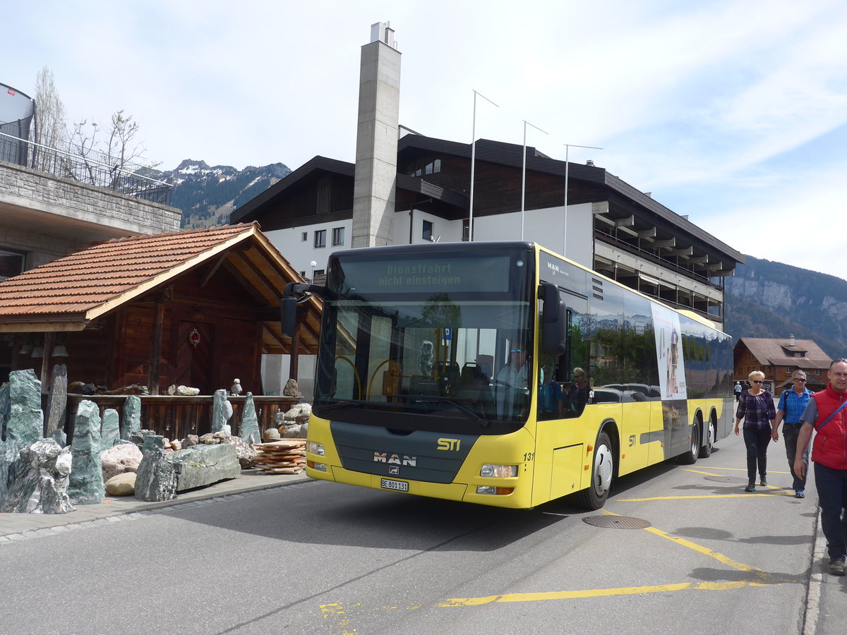 (203'862) - STI Thun -  Nr. 131/BE 801'131 - MAN am 21. April 2019 in Sigriswil, Dorf