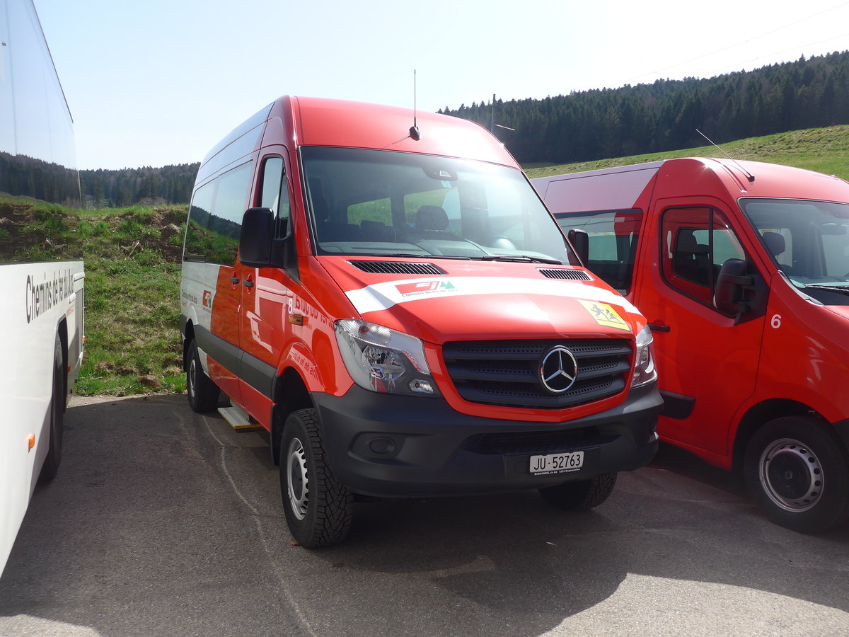 (203'887) - CJ Tramelan - Nr. 8/JU 52'763 - Mercedes am 22. April 2019 in Tramelan, Garage