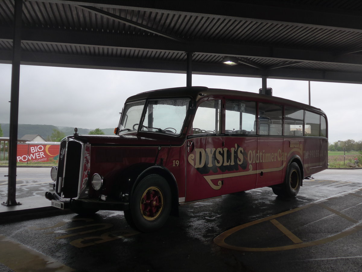 (203'912) - Dysli, Bern - Nr. 19/BE 65'700 - Saurer/Saurer (ex P 23'085; ex P 2137) am 26. April 2019 in Pratteln, Rastst�tte