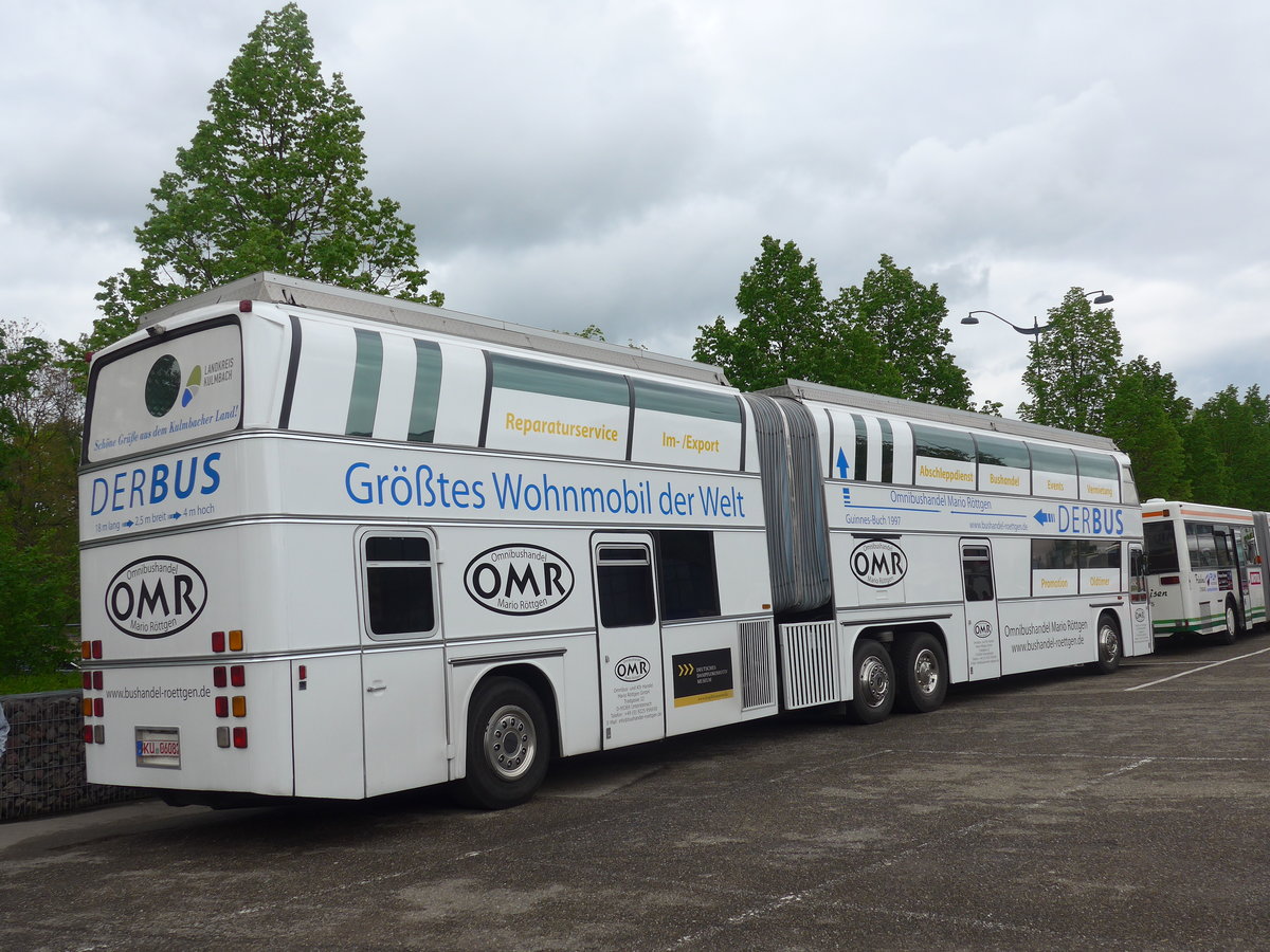 (203'984) - Aus Deutschland: R�ttgen, Untersteinach - KU 06'082 - Neoplan am 26. April 2019 in Haguenau, Parkplatz (1997: Gr�sstes Wohnmobil der Welt) 