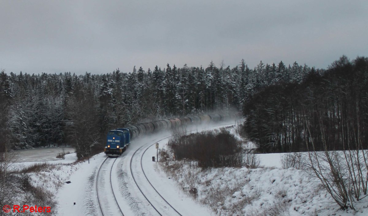 204 031 und 204 005 mit dem Hauer Kesselzug nach Weiden bei Oberteich. 09.01.21