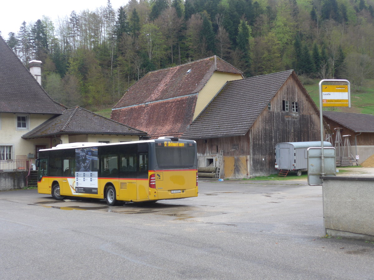 (204'552) - CarPostal Ouest - JU 61'876 - Mercedes (ex Nr. 16) am 28. April 2019 in Lucelle, Grenze